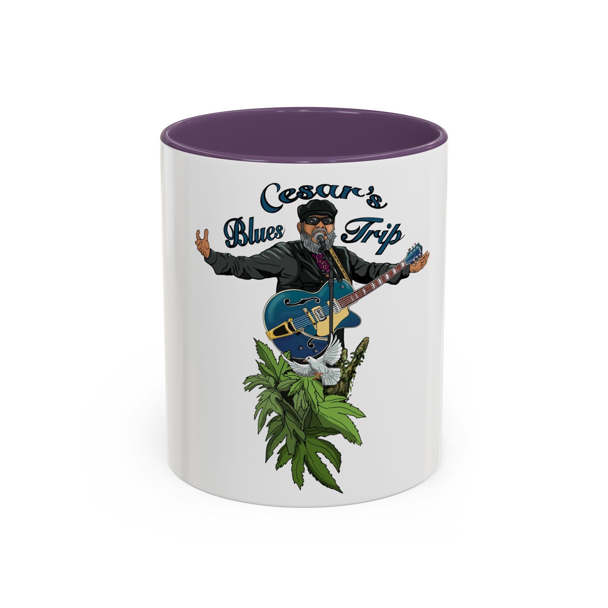 Accent Coffee Mug (11, 15oz) Cesar’s Blues Trip