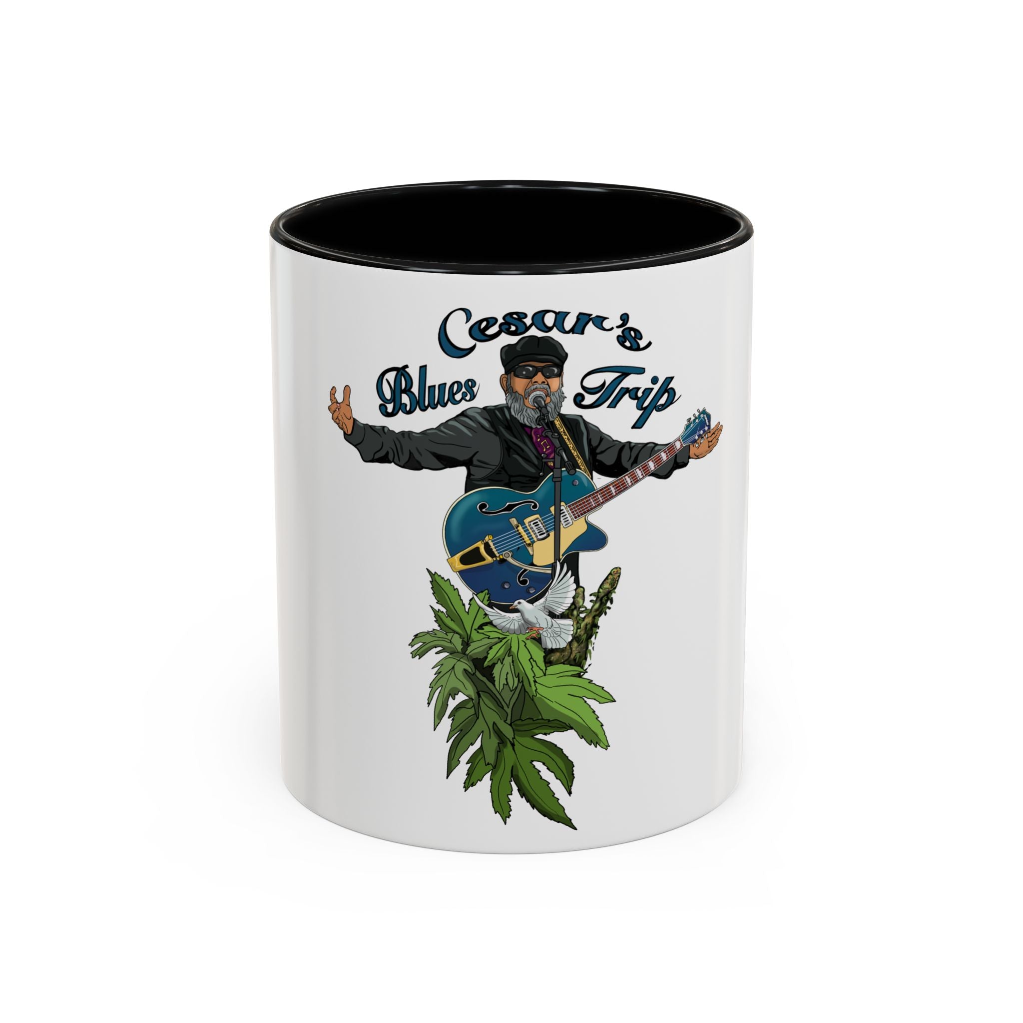 Accent Coffee Mug (11, 15oz) Cesar’s Blues Trip