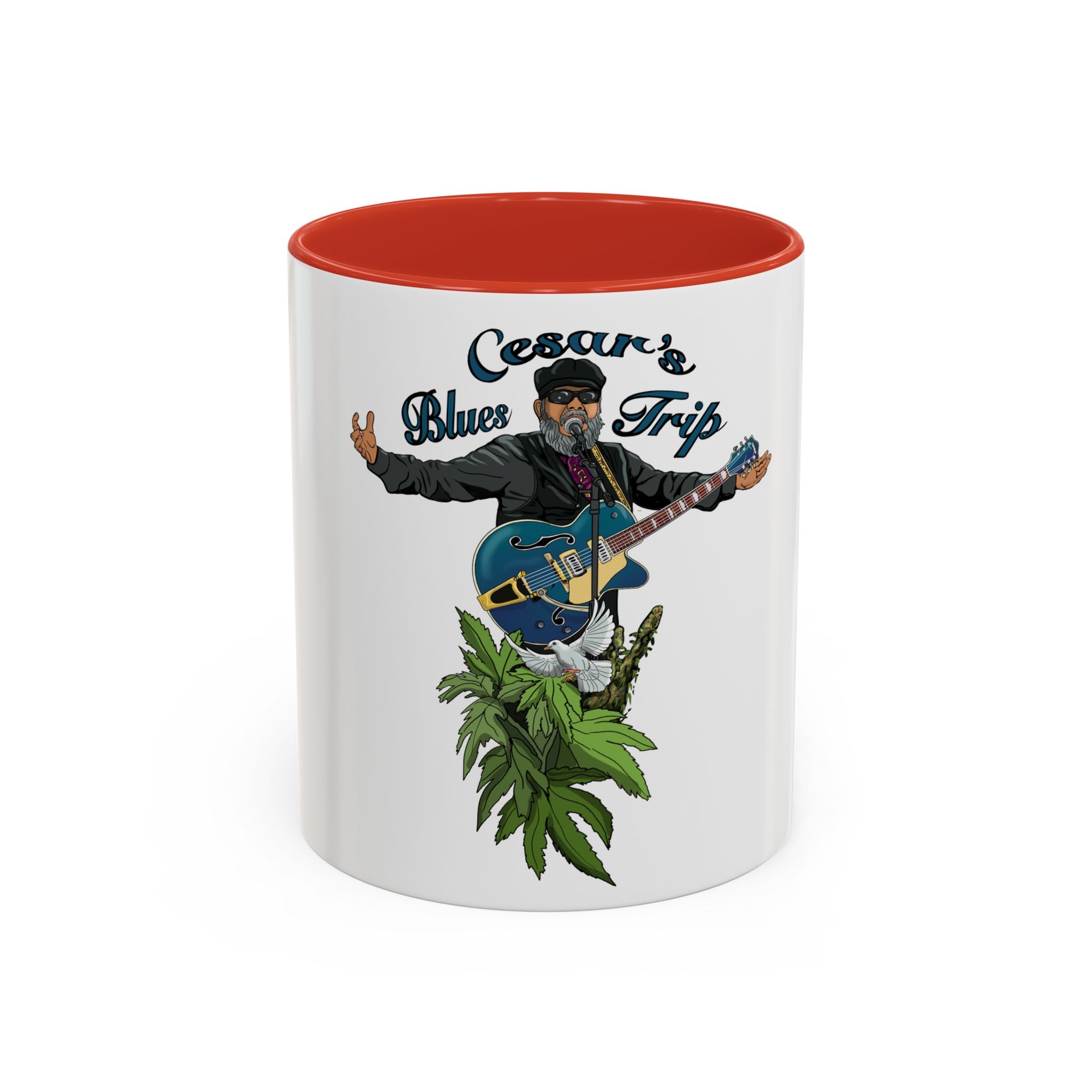 Accent Coffee Mug (11, 15oz) Cesar’s Blues Trip