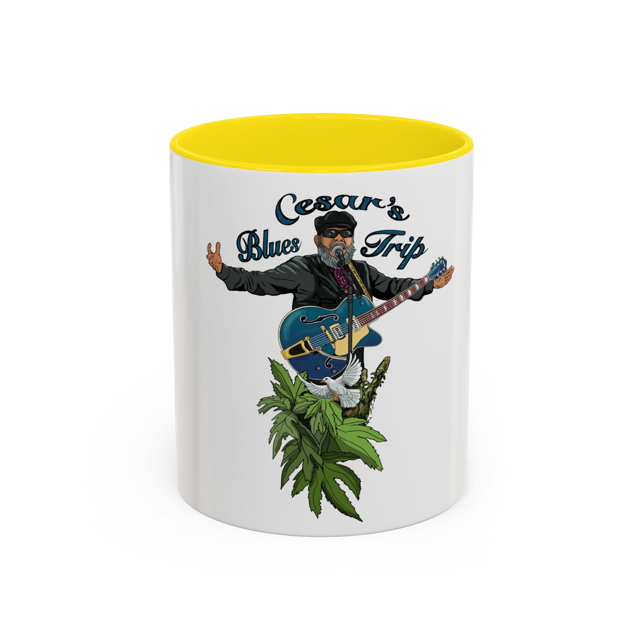 Accent Coffee Mug (11, 15oz) Cesar’s Blues Trip