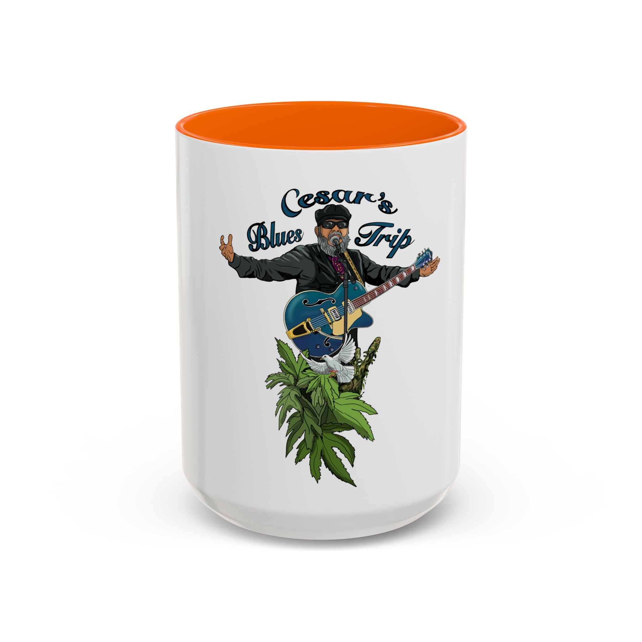 Accent Coffee Mug (11, 15oz) Cesar’s Blues Trip