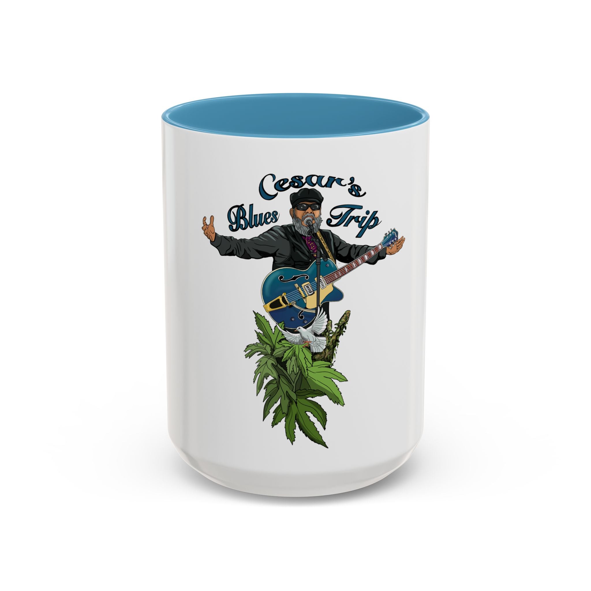 Accent Coffee Mug (11, 15oz) Cesar’s Blues Trip