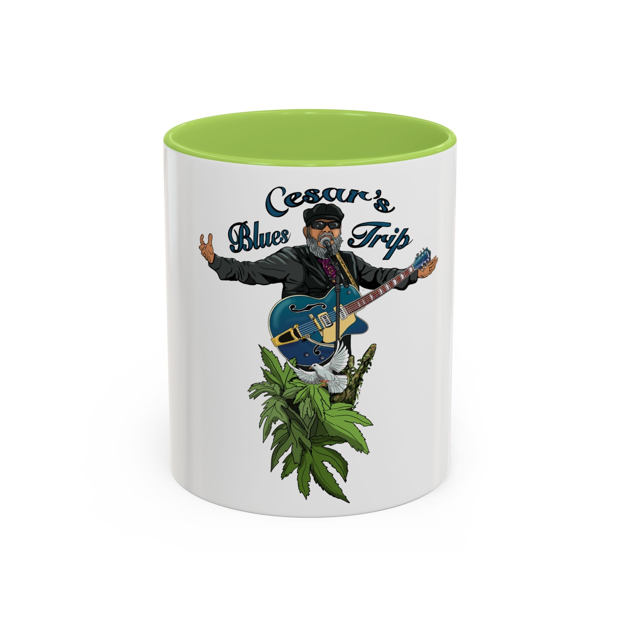 Accent Coffee Mug (11, 15oz) Cesar’s Blues Trip
