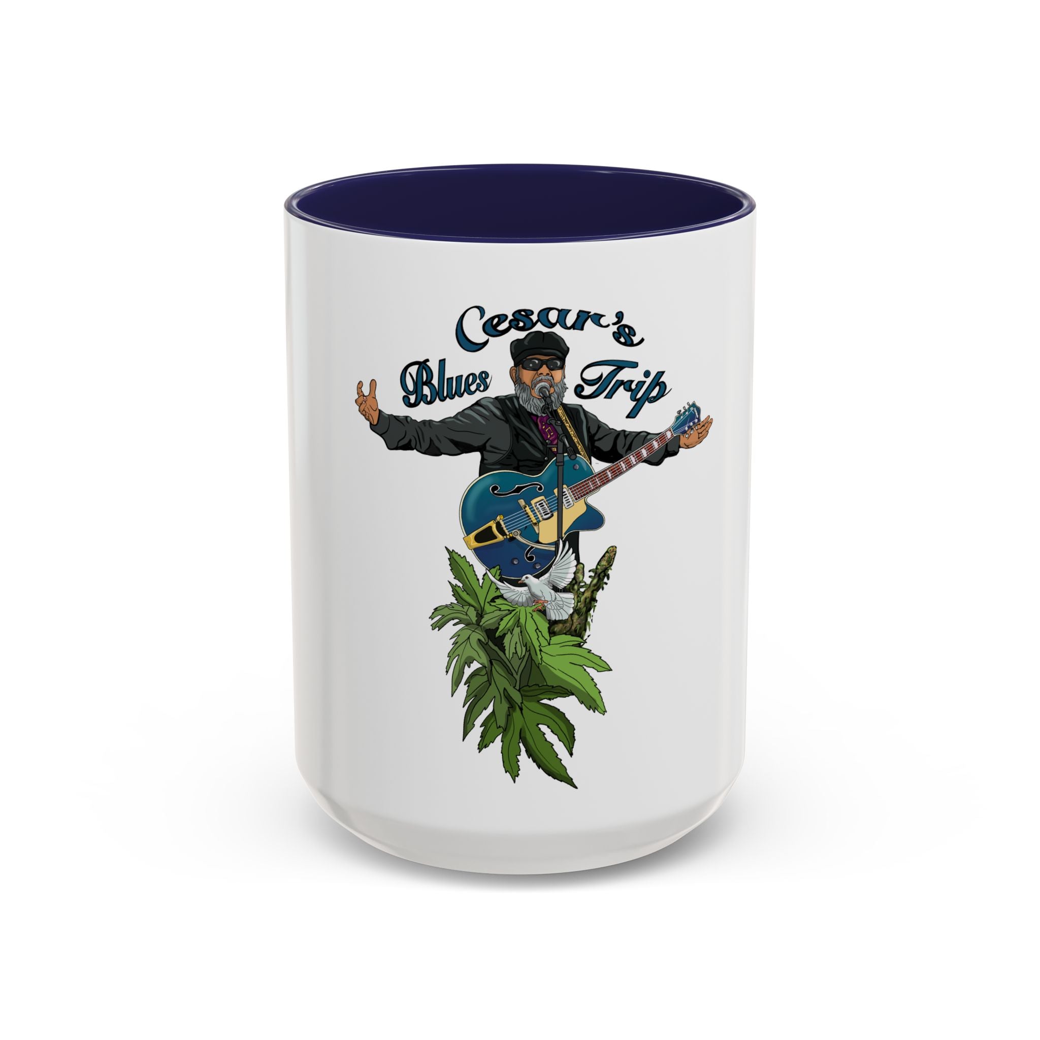 Accent Coffee Mug (11, 15oz) Cesar’s Blues Trip