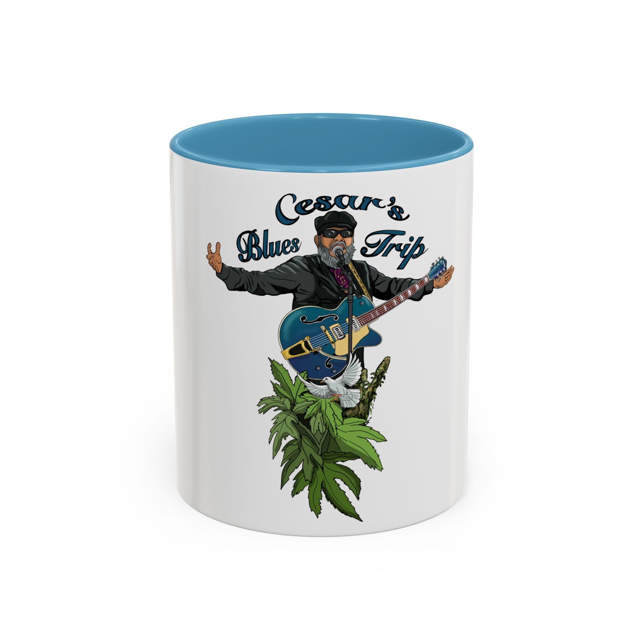 Accent Coffee Mug (11, 15oz) Cesar’s Blues Trip