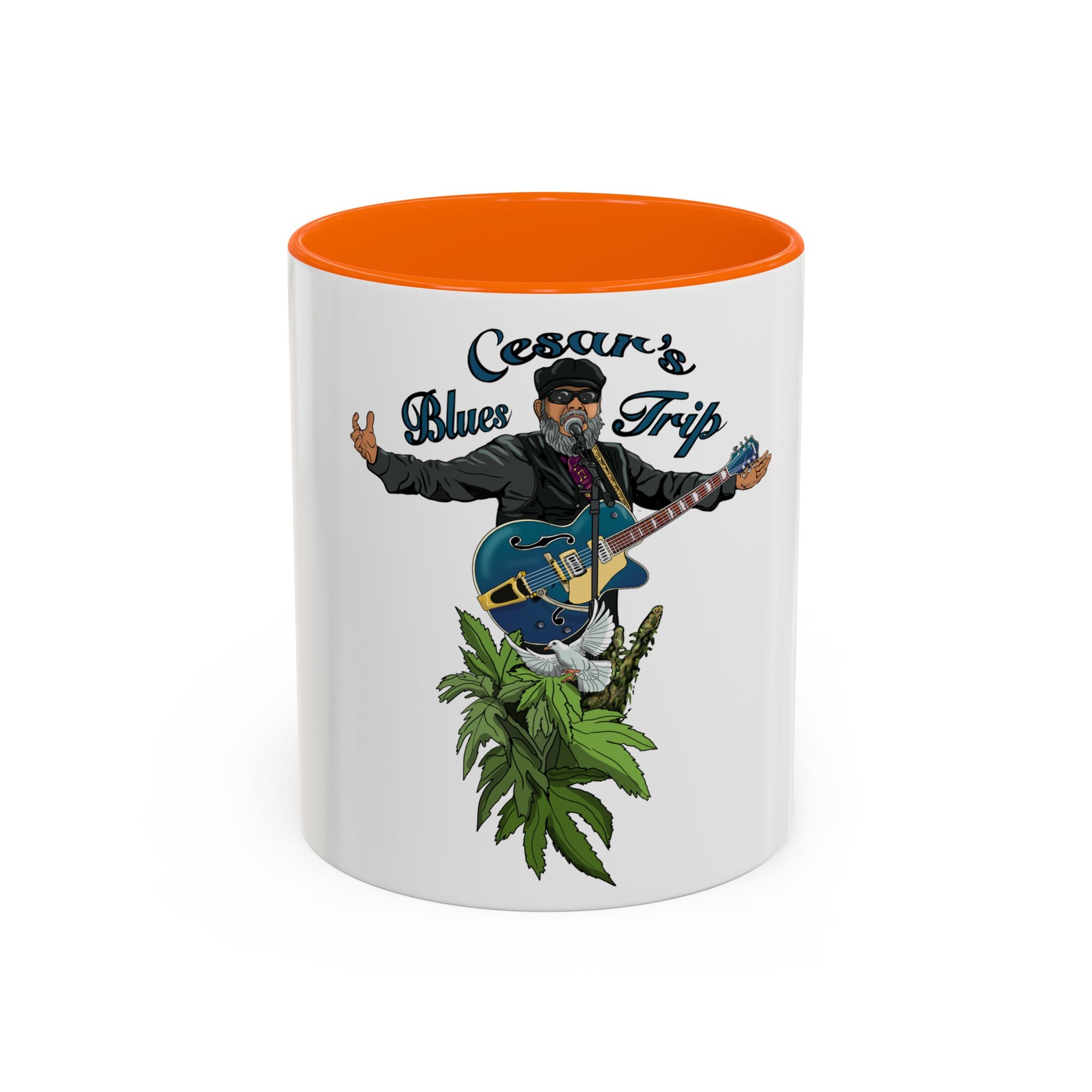 Accent Coffee Mug (11, 15oz) Cesar’s Blues Trip